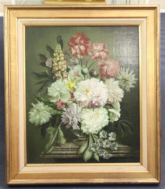 § Bennett Oates (1928-2009) Flower arrangement 23.5 x 19.5in.
